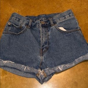 Blue jean shorts